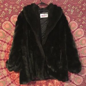 Black Faux Fur Coat